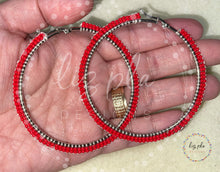 Load image into Gallery viewer, Indigenous Stainless Steel Seed Bead Hoop Earrings - 4 Colors
