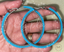 Load image into Gallery viewer, Indigenous Stainless Steel Seed Bead Hoop Earrings - 4 Colors
